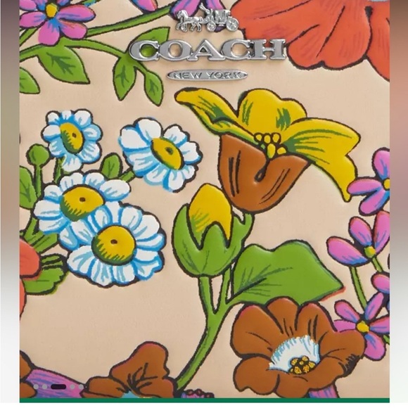 Coach Snap Wallet With Floral Print - Picture 3 of 8